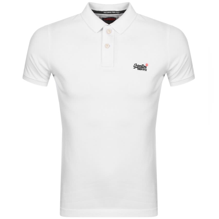 Alternative Image for ProductSuperdry Classic Polo T Shirt White1